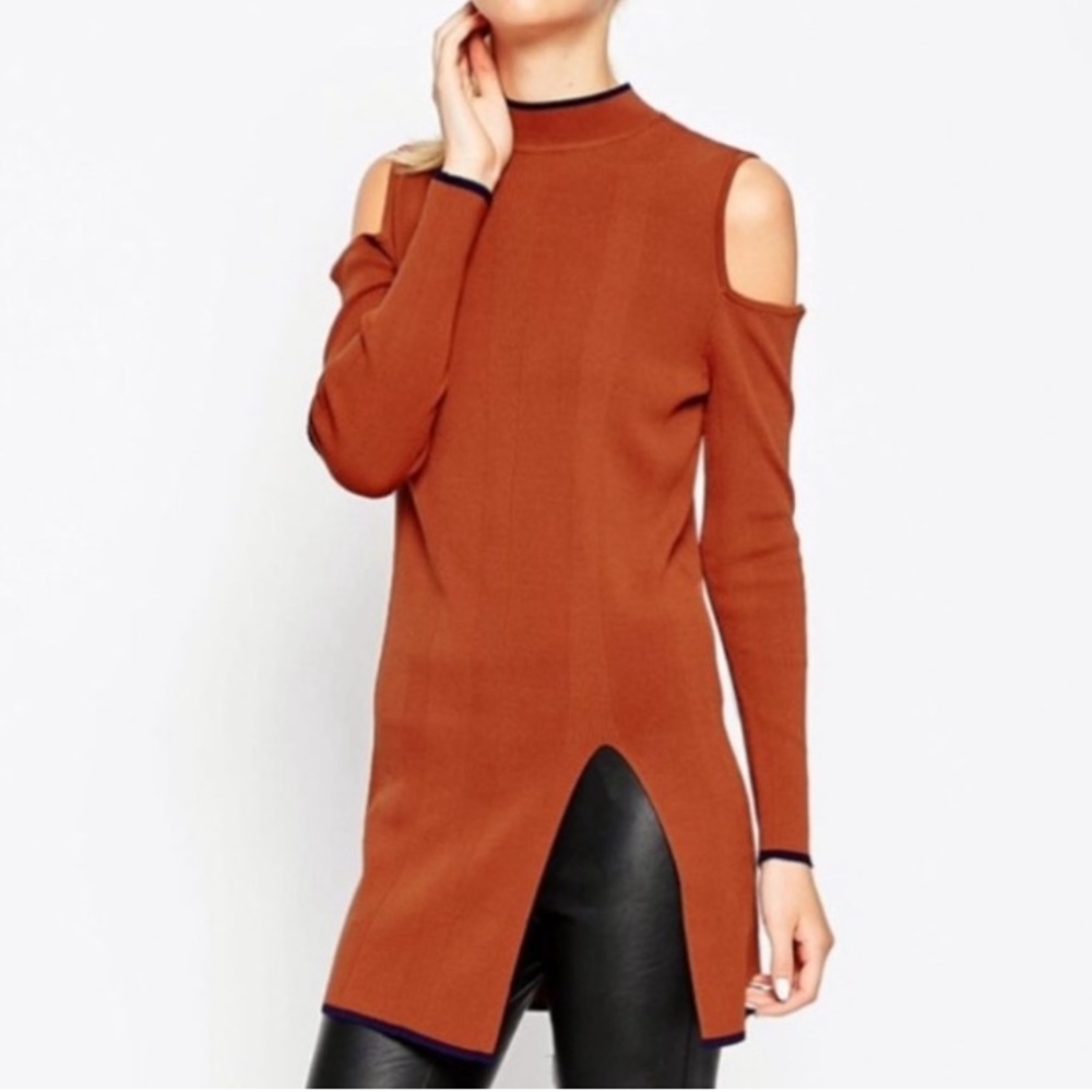 🆕 ASOS knit cold open shoulder sweater top